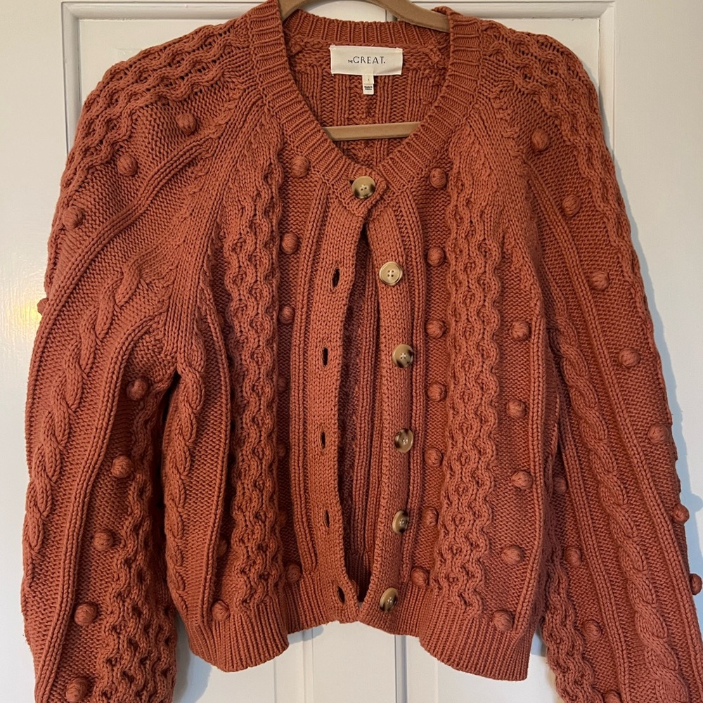Women's Rust Cable Knit Sweater